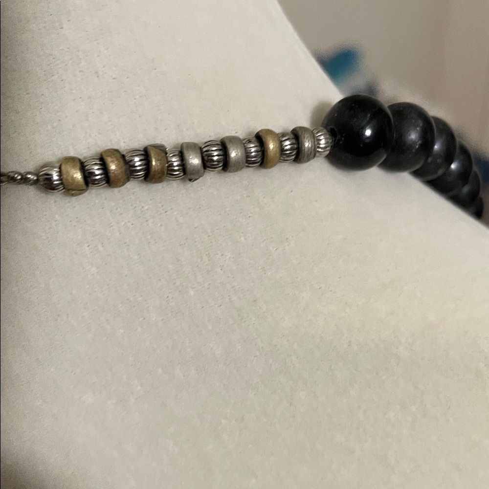 Artisan Black and Silver Statement Necklace - Picture 10 of 10